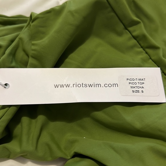 Riot Swim Pico Top, Matcha, size small - Picture 5 of 5